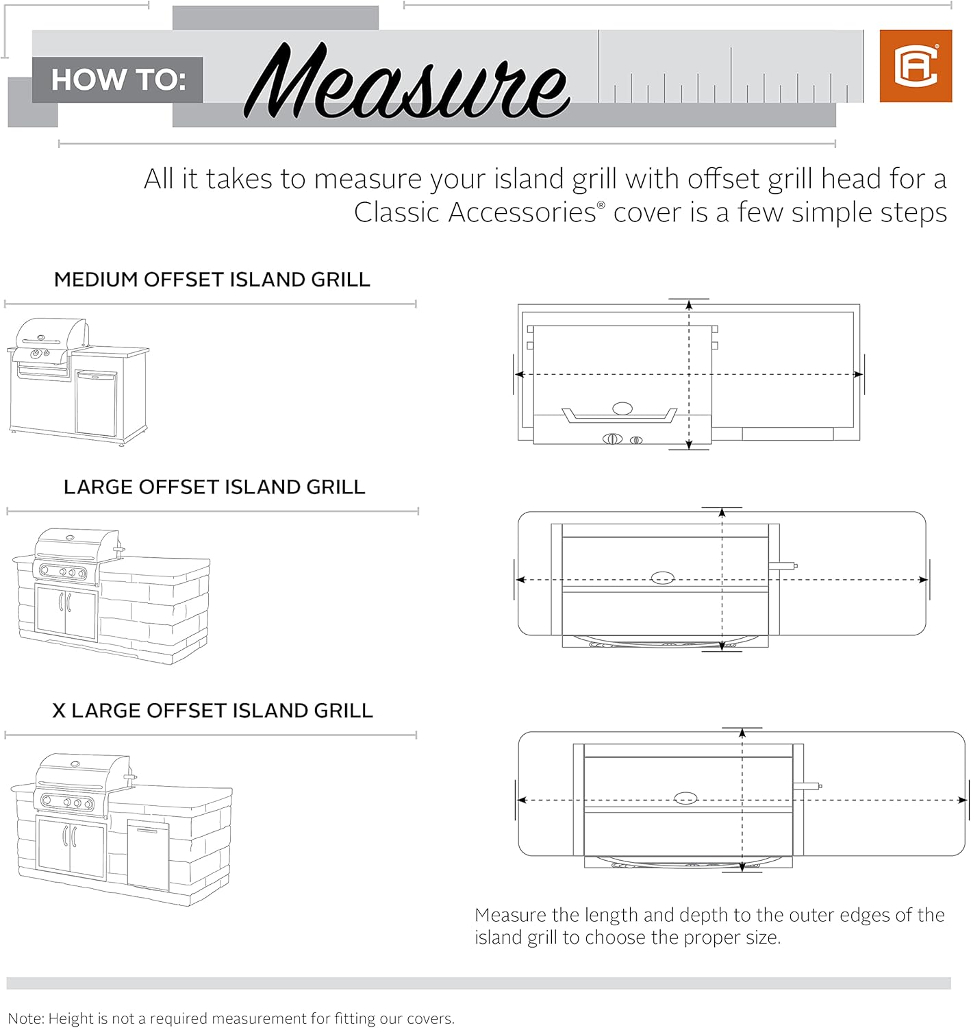 Classic Accessories 55-627-051501-00 Veranda Water-Resistant 98 Inch Island BBQ Grill Head Cover,Pebble,X-Large image number 2