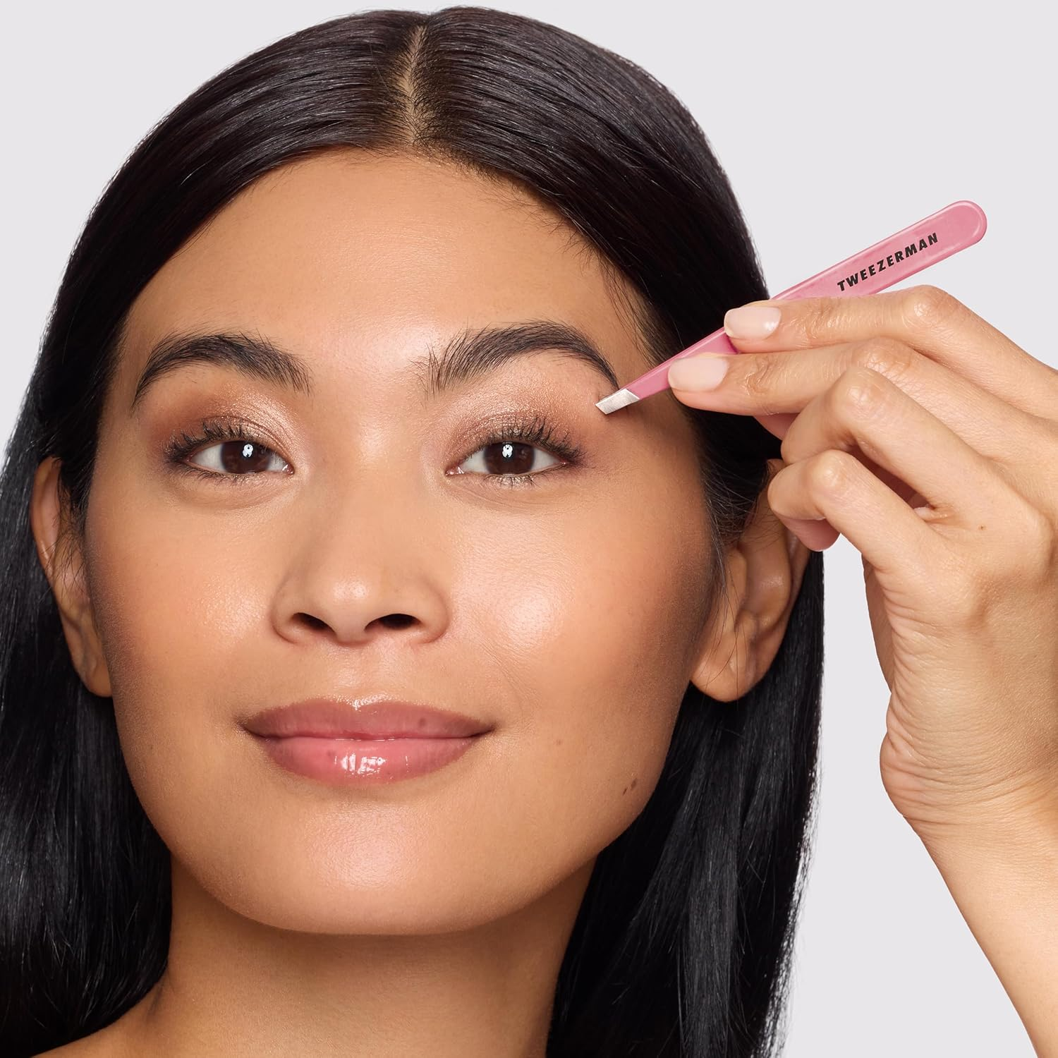 Tweezerman Exclusive Tea Rose Full Slant Tweezer and Brush image number 6