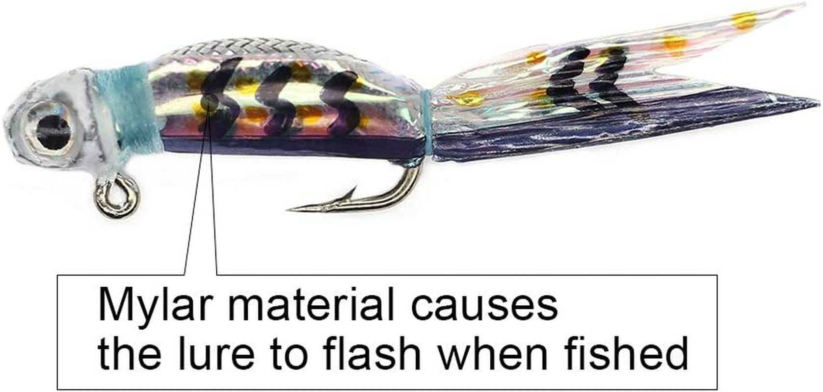 YZD Silverside Minnow Crappie Jig 12Pcs - B/G/M Mix image number 4