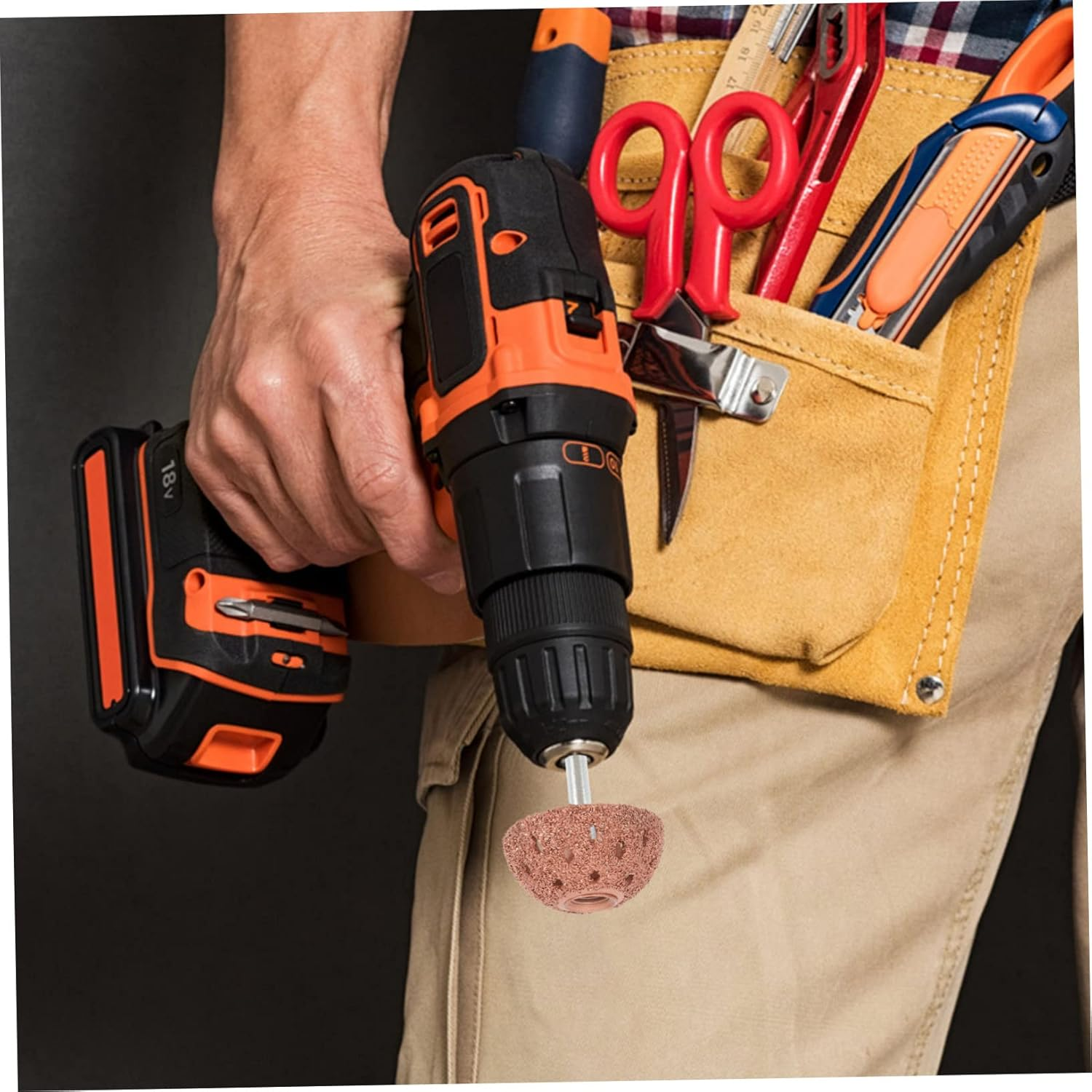 Sosoport Tungsten Steel Grinding Wheel for Car Tire Repair Tire Buffer Tool Hard Material and Grinding Head Rod