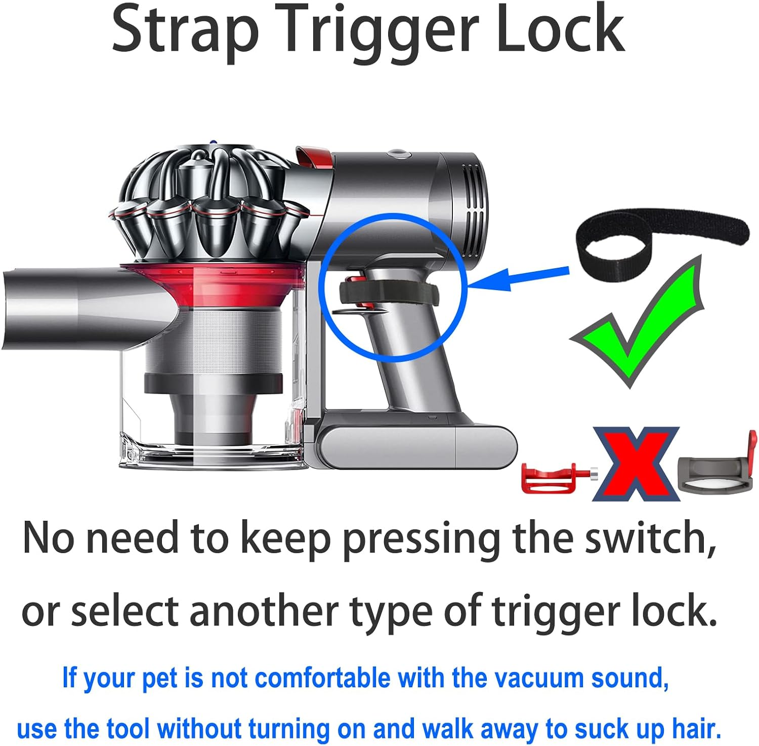 Pet Shedding Brush Kit Compatible with Dyson V15 V11 V10 V8 V7 V6, Vacuum Attachment as Cat and Dog Hair Grooming Brush with 3.3Ft Extension Hose plus Converting Adaptor