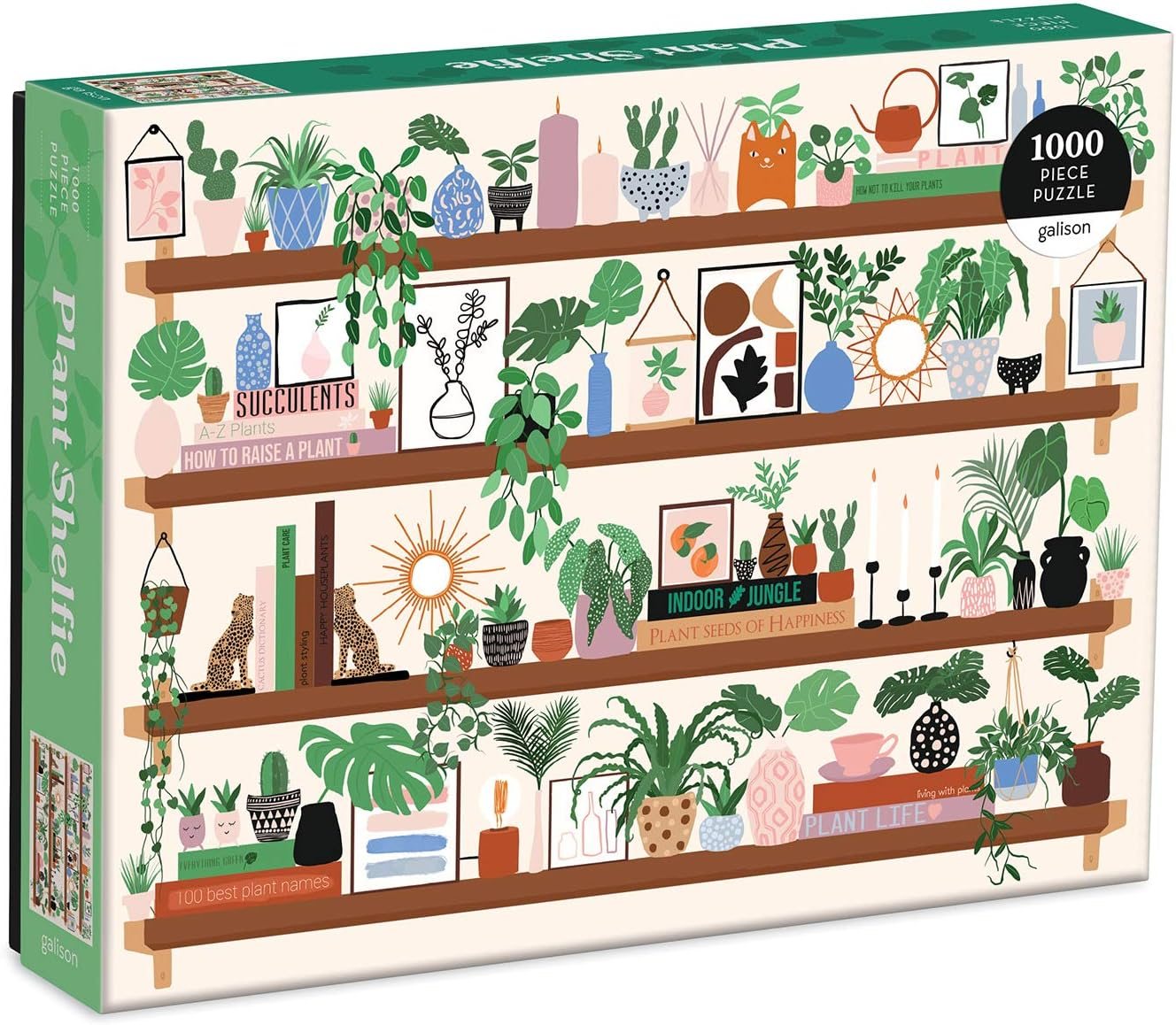 Galison Plant Shelfie 1000-Pieces Jigsaw Puzzle image number 2