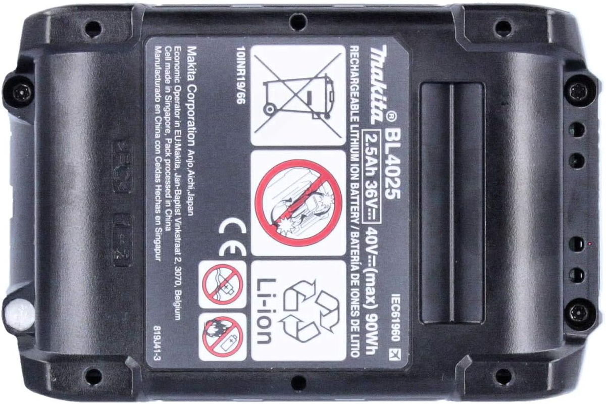 Makita BL4025-L (191B35-3) 40V Max 2.5Ah Li-Ion XGT Cordless Battery with Gauge image number 4