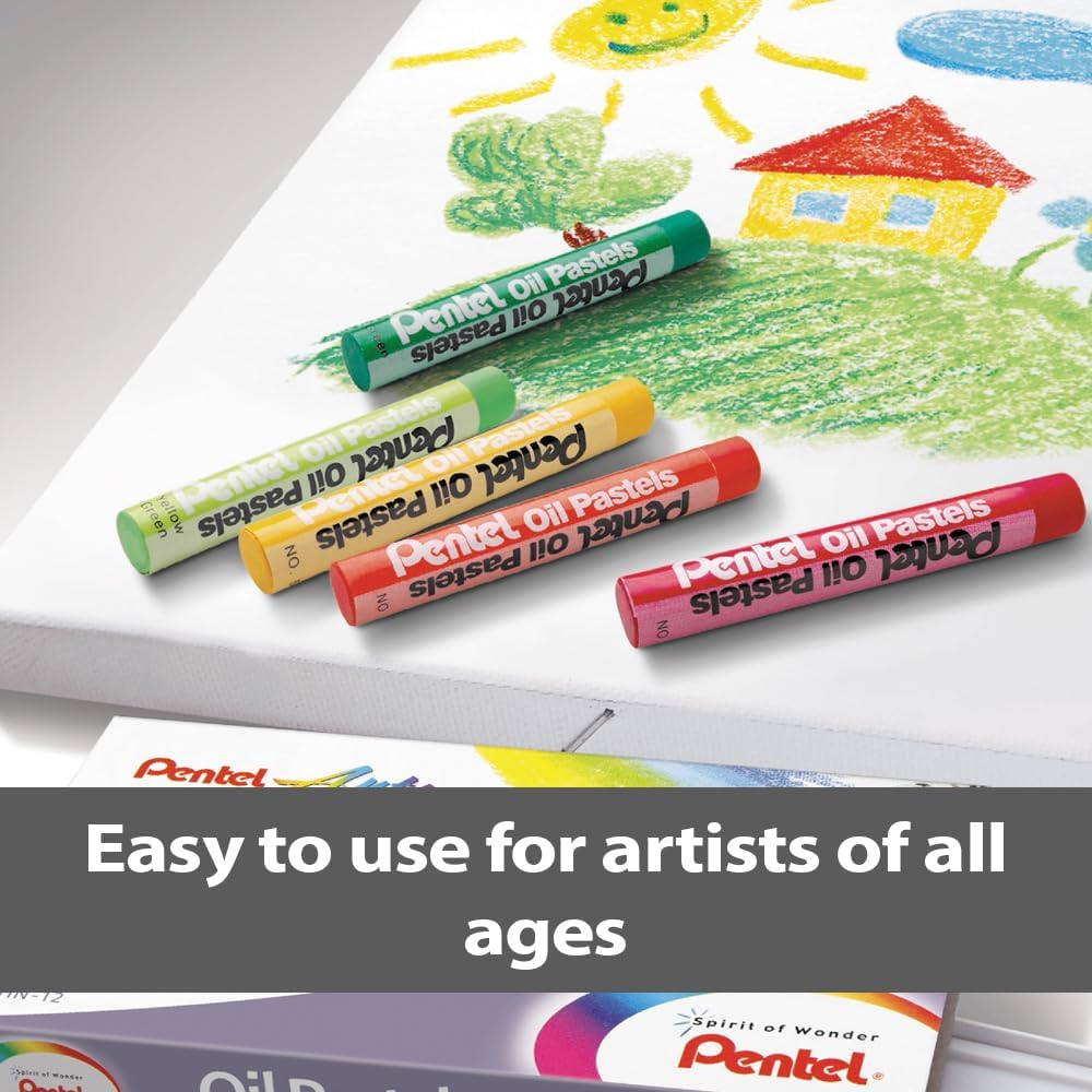 Pentel Arts Oil Pastels, One Pack of 36 Assorted Colours (OPHN-36) image number 5