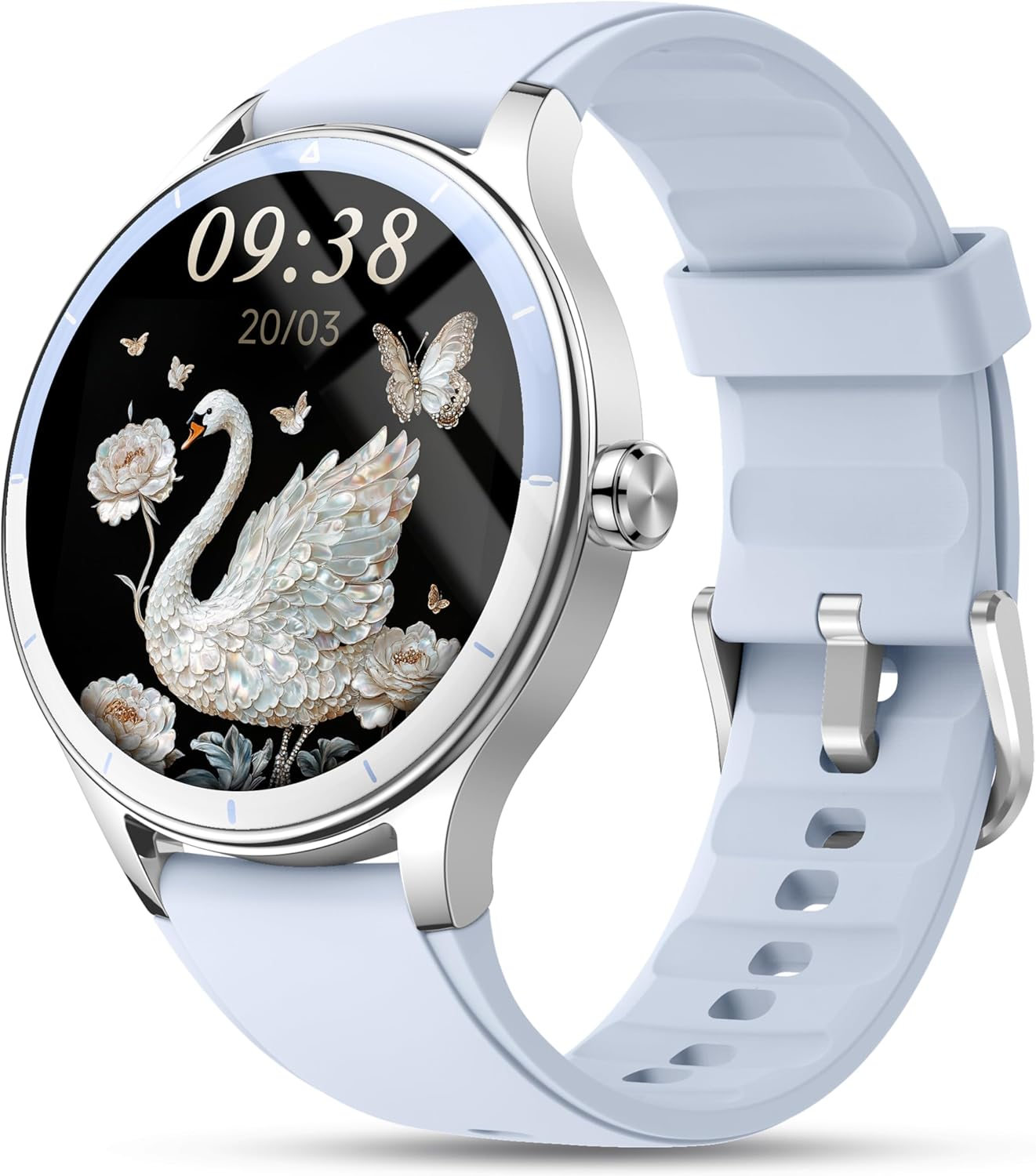 Smart Watch, 41Mm Fitness Tracker Watch, Answer/Make Calls, 1.27&rsquo;&rsquo; Digital Smartwatch with AI Voice, IP68 Waterproof Watch Calculator, Calendar, Games for Ladies, Women & Men