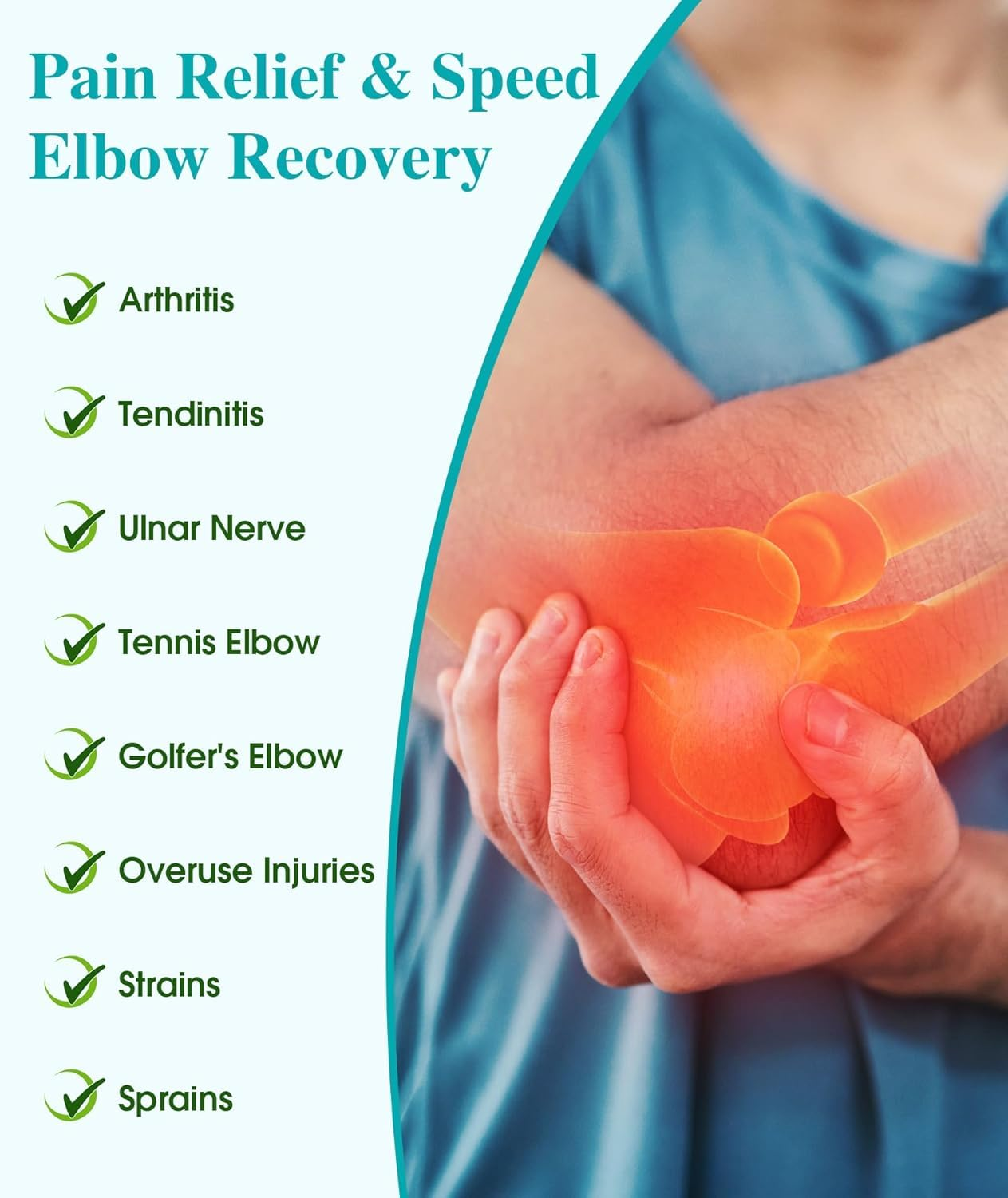 Elbow Brace for Cubital Tunnel, Ulnar Nerve Entrapment Brace, Adjustable Elbow Splint for Sleeping, Tendonitis, Tennis Elbow, Comfortable Stabilizer Support for Women and Men Fit Most image number 5