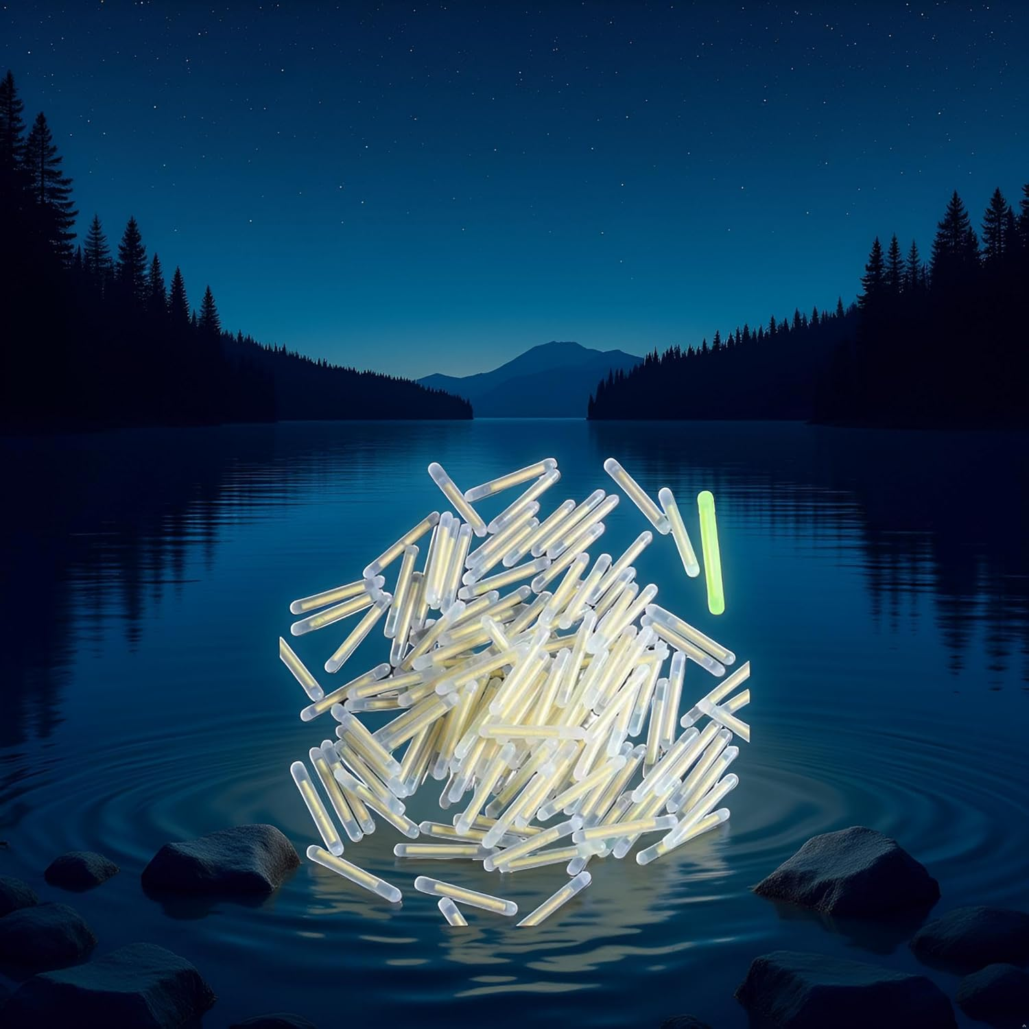 Puryupearl 100Pcs Yellow Fishing Float Light Stick Fluorescent Lightstick LED Fluorescent Dark Glow Sticks Fishing Float Accessories 3Mm Corks, Floats and Bobbers Terminal Tackle and Accessories image number 5