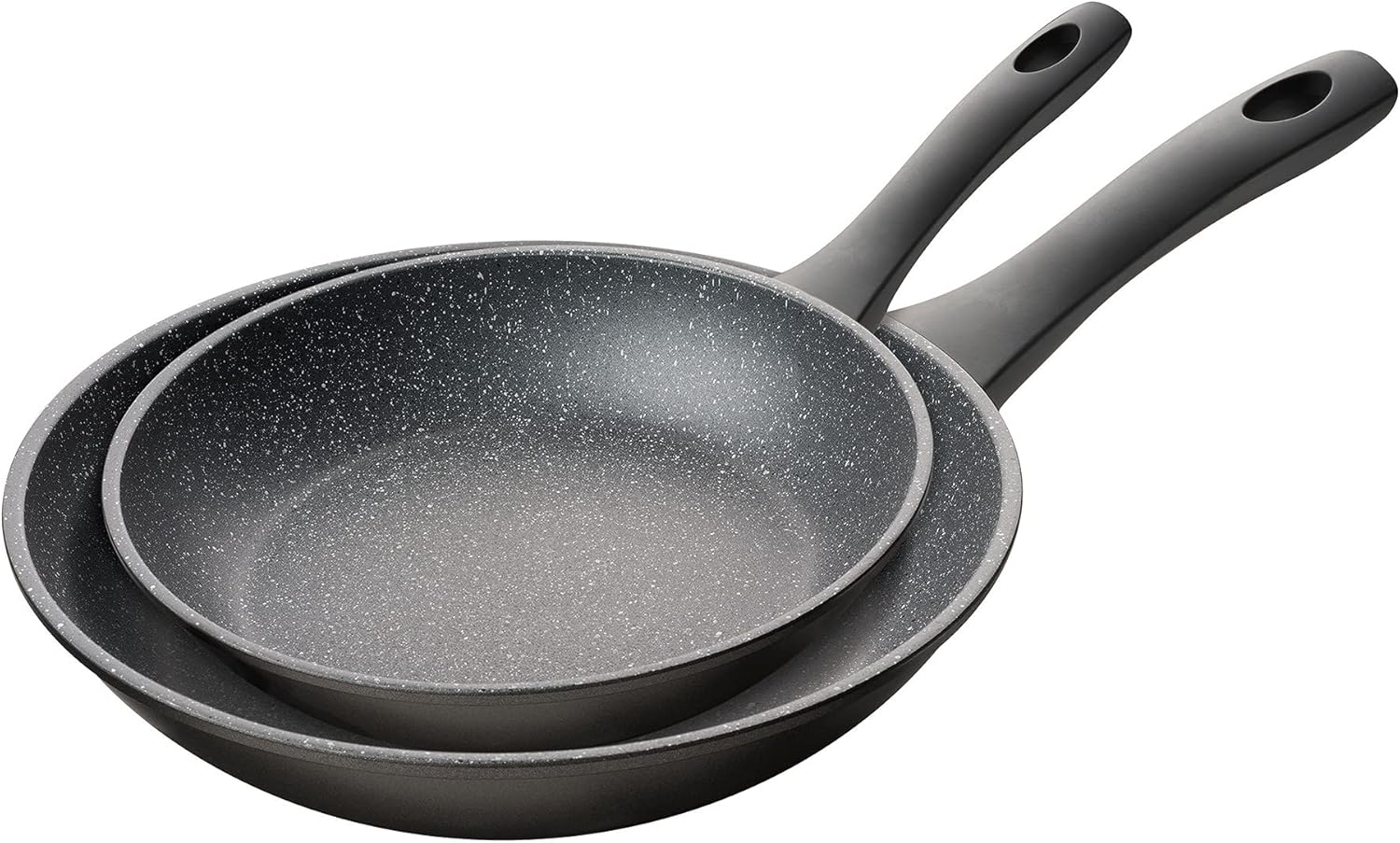 Pyrolux Pyrostone 2-Piece Non-Stick Fry Pan/Skillet Set, 24 & 30 Cm, Black image number 1