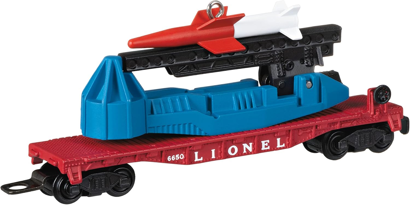 Hallmark Keepsake Christmas Ornament 2022, Lionel 6650 Missile Car, Metal Train Ornament image number 1