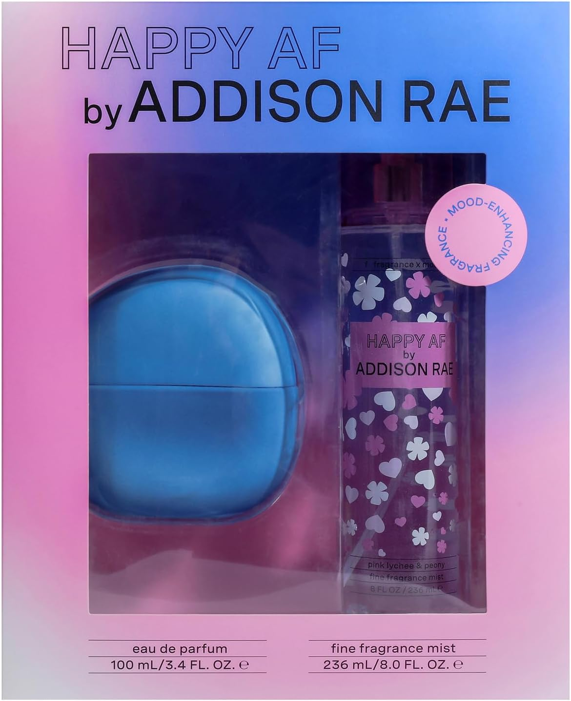Addison Rae Fragrance Happy - Mood-Boosting Fragrance Gift Set for Women - Lychee and Pink Grapefruit Notes - Eau De Parfum and Body Spray - 2 Pc image number 6