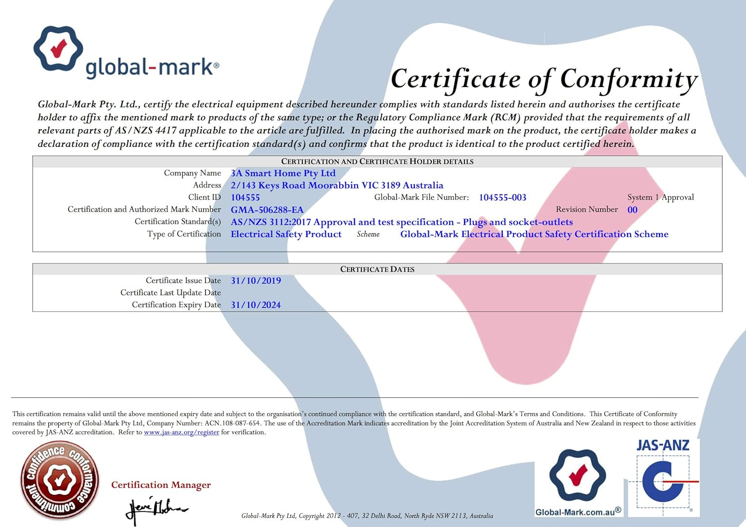 3A Wifi Smart Double Power Point Outlet Socket Plug for Alexa, Google Home Voice Control and Home Automation image number 3