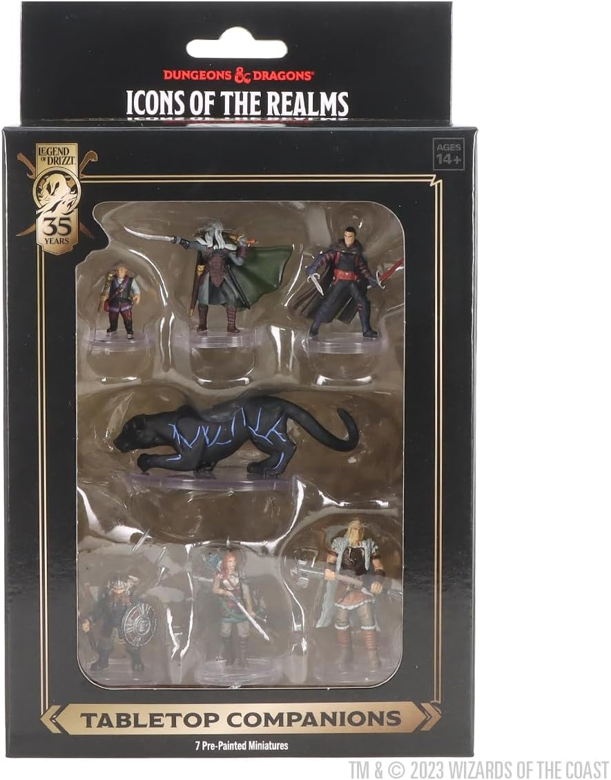 Wizkids D&D the Legend of Drizzt 35Th Anniversary Tabletop Companions Miniatures Boxed Set image number 2