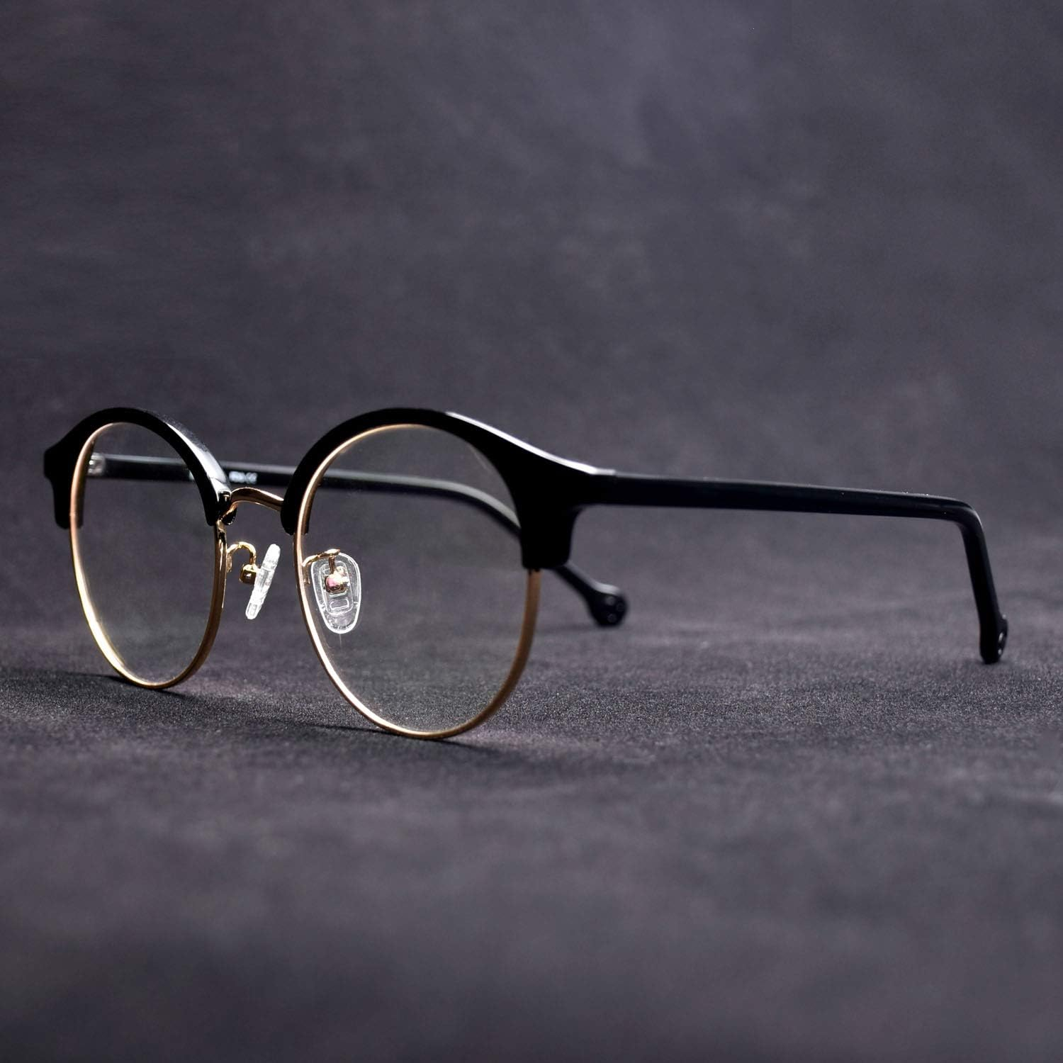 HKUCO Classic Half Frame Clear Lens Eyewear Glasses image number 1