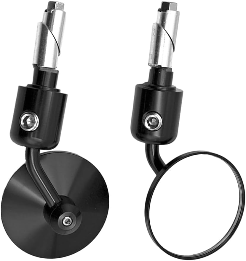 Baceyong Motorcycle Bar End Rear View Mirror,Fit for 22Mm/7/8" Standard Motorcycl Handlebars,Adjustable Rear View Mirror image number 3