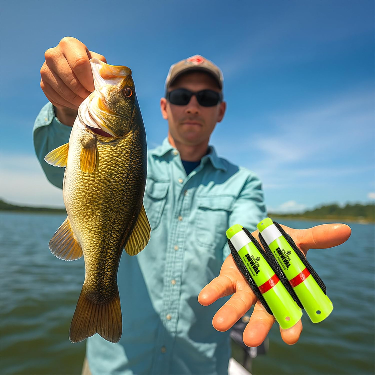 BATTLBOX Survival Fishing Kit Limb Lines Auto Fishing Device 2-Pack - Outdoor Survival Tools Camping Bushcraft Fishing - Lightweight, Compact, Easy to Use