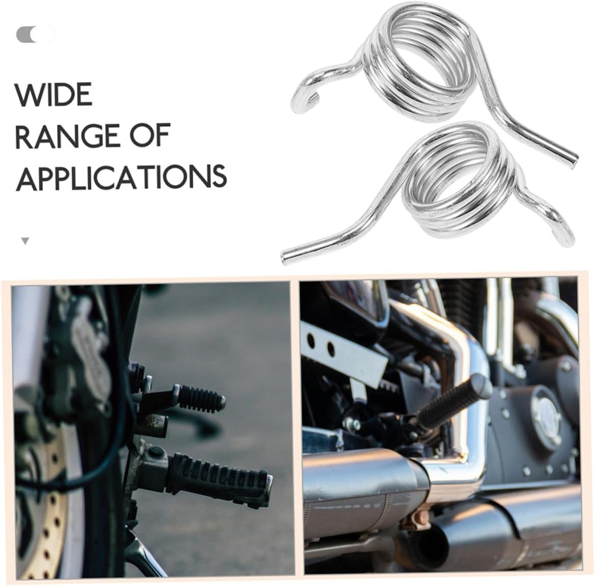 4Pcs Motorcycle Footpeg Springs Lightweight Off-Road Side Footrest and Pedal Return Springs Compatible Seat Mount Kit for Enhanced Riding Stability and Easy Installation image number 3