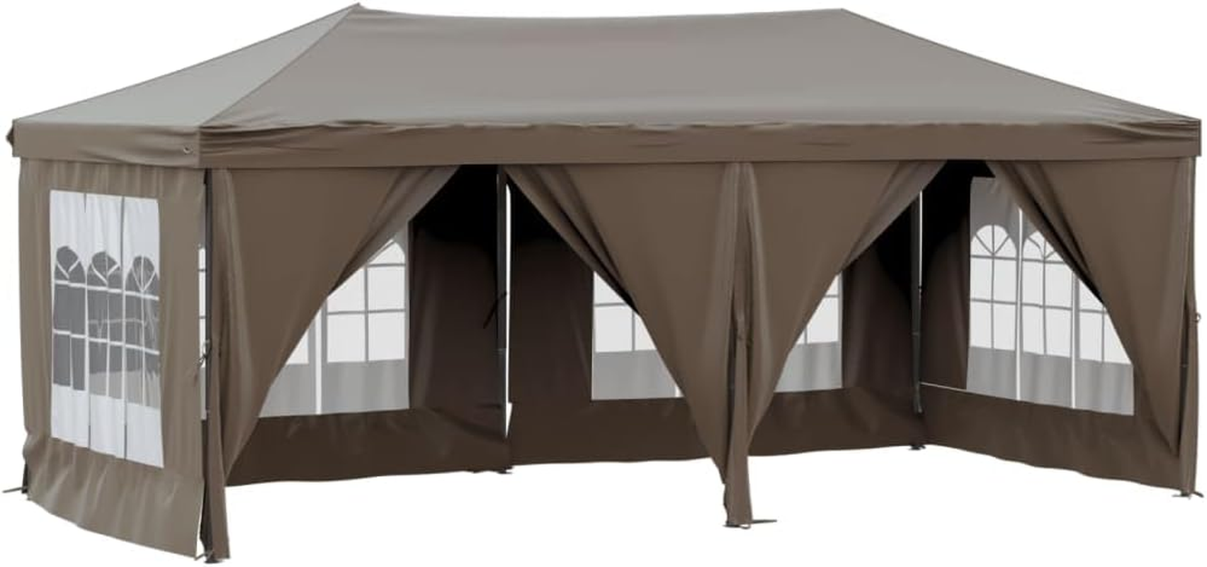Vidaxl Folding Party Tent with Sidewalls Outdoor Garden Gazebo Pavilion Marquee Canopy Shelter Event Tent Camping Gazebo Anthracite 2X2 M