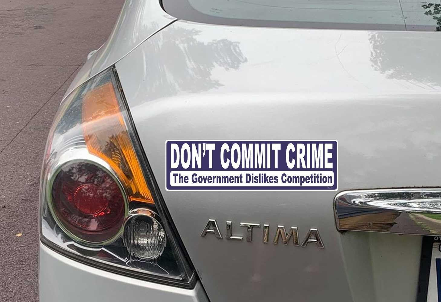 Gear Tatz - Don'T Commit Crime, the Government DISLIKES Competition New Funny Novelty - Bumper Sticker - 3 X 10 Inch - Professionally Made in USA - Vinyl Decal image number 3