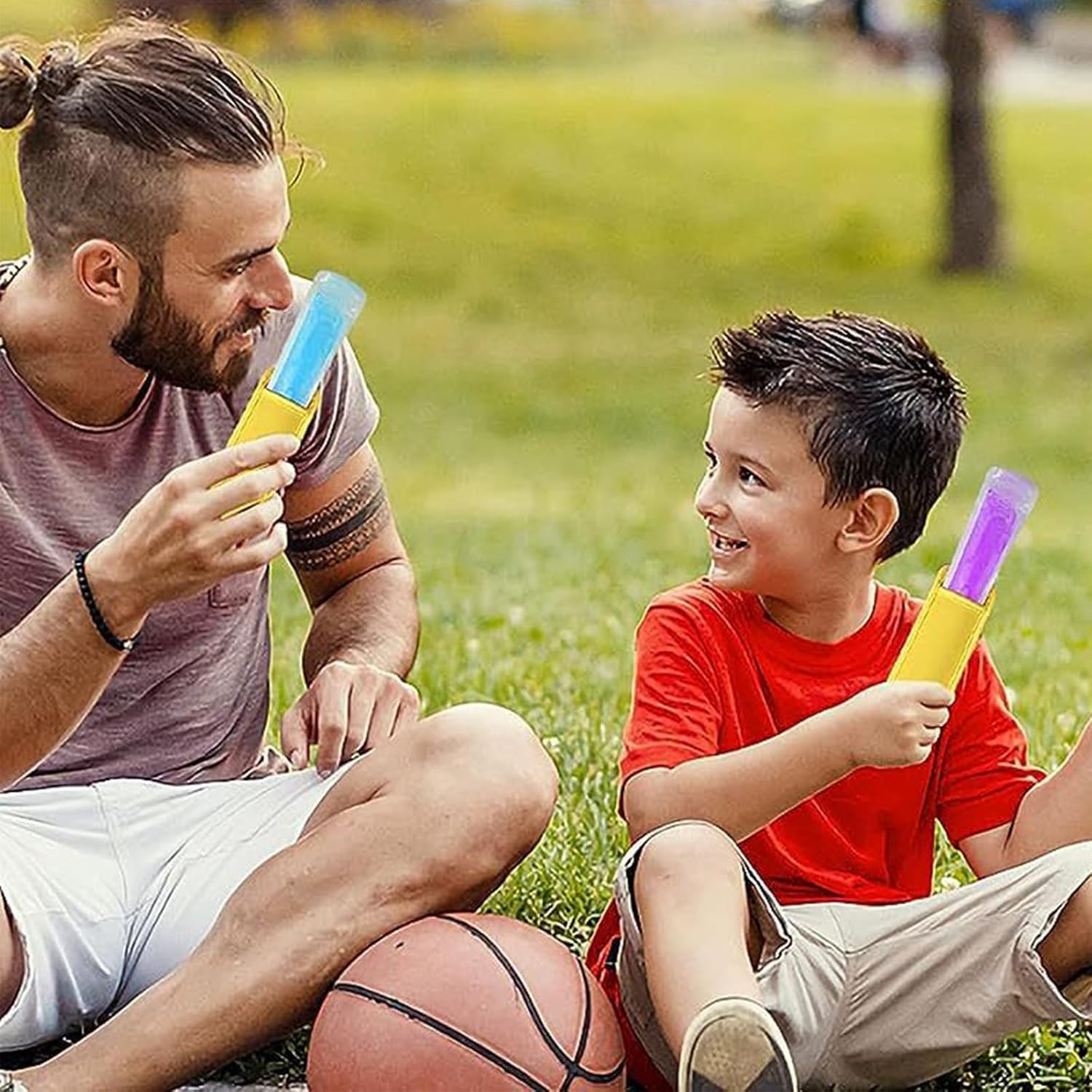 Xinghonyac 10 Pcs Ice Pop Sleeves, Reusable Popsicle Bags, 10 Colors, Antifreezing Sleeves, Ice Lolly Holder