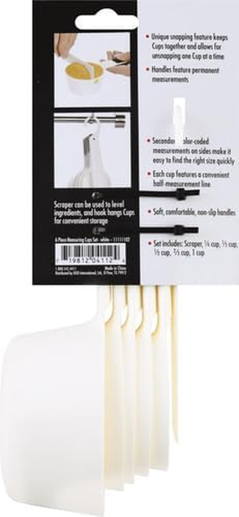 OXO Good Grips 6-Piece Plastic Measuring Cups- White, 5 Count(Pack of 1) image number 3