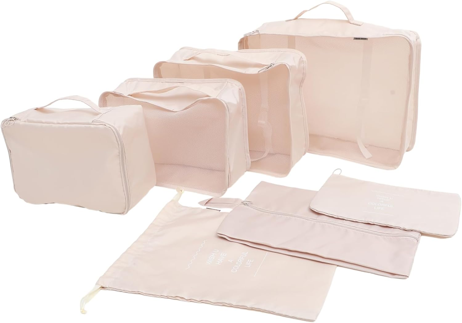 Veemoon 7Pcs Travel Packing Cubes Suitcase Bag Organizer for Clothes Shoes Folding Luggage Organizers Packing Bags for Travel Essentials image number 4