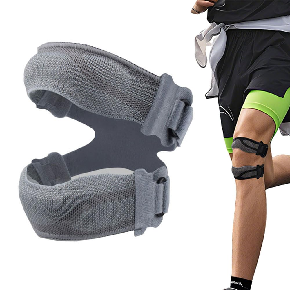 PROMBF Patella Knee Strap, Knee Support Brace for Men and Women,Patella Knee Brace for Knee Pain Relief,Arthritis, ACL, Knee Pain Relief, Injury Recovery and More Sports,Black