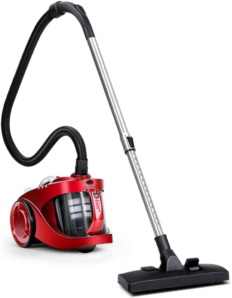 Devanti Vacuum Cleaner Strong Suction Handheld Hand Held Vacuums Bagless 2200W Cyclone Cyclonic Car Cleaners Home Red Compact Dustbuster Sweeper Dust Buster Portable for Car Stairs - Red image number 4