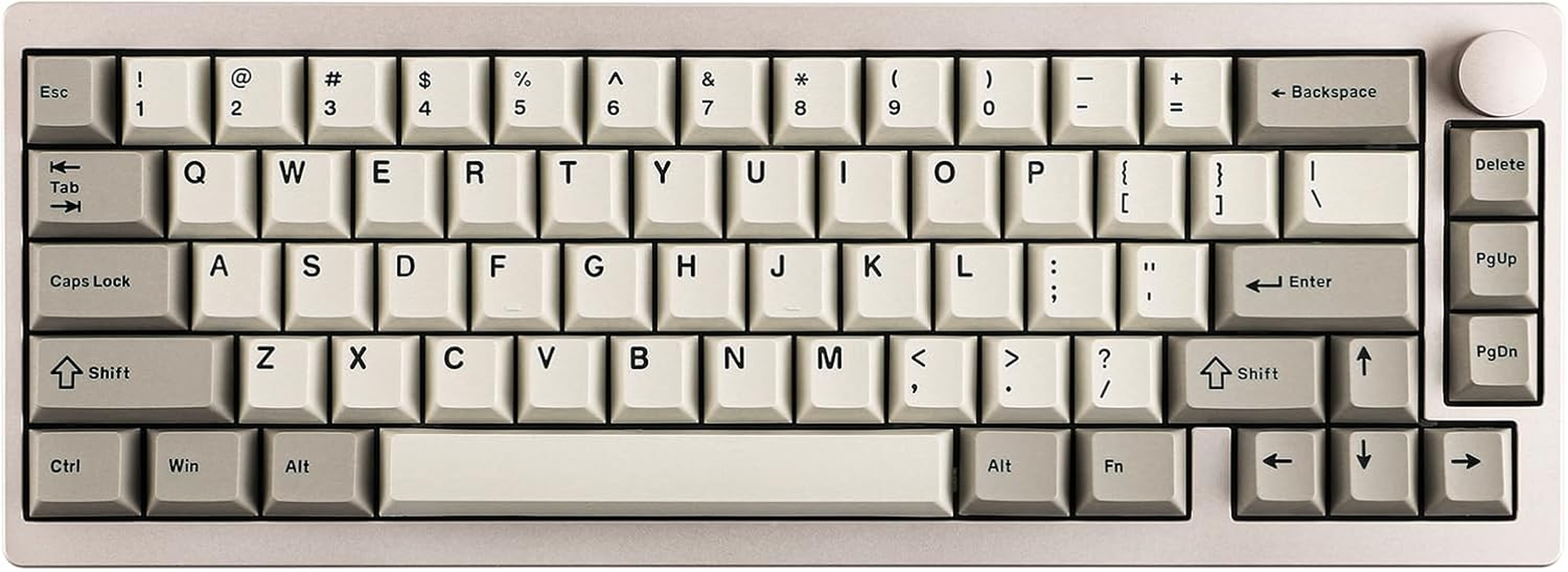 EPOMAKER P65 QMK/VIA Wireless Aluminum Gaming Keyboard, Gasket-Mount, Bluetooth/2.4Ghz/Usb(A to C), Hot Swappable, N-Key Rollover, for Mac/Pc/Ps/Xbox (Khaki, Zebra Switch) image number 4