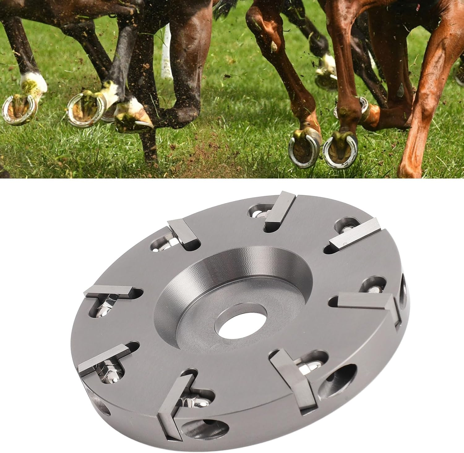 Trim Disc Panel for Cattle Horses Sheep 8 Teeth Steel Blades Durable Hoof Trimmer Suitable for Livestock Farming Ranch Work Equine Care Farriery Use