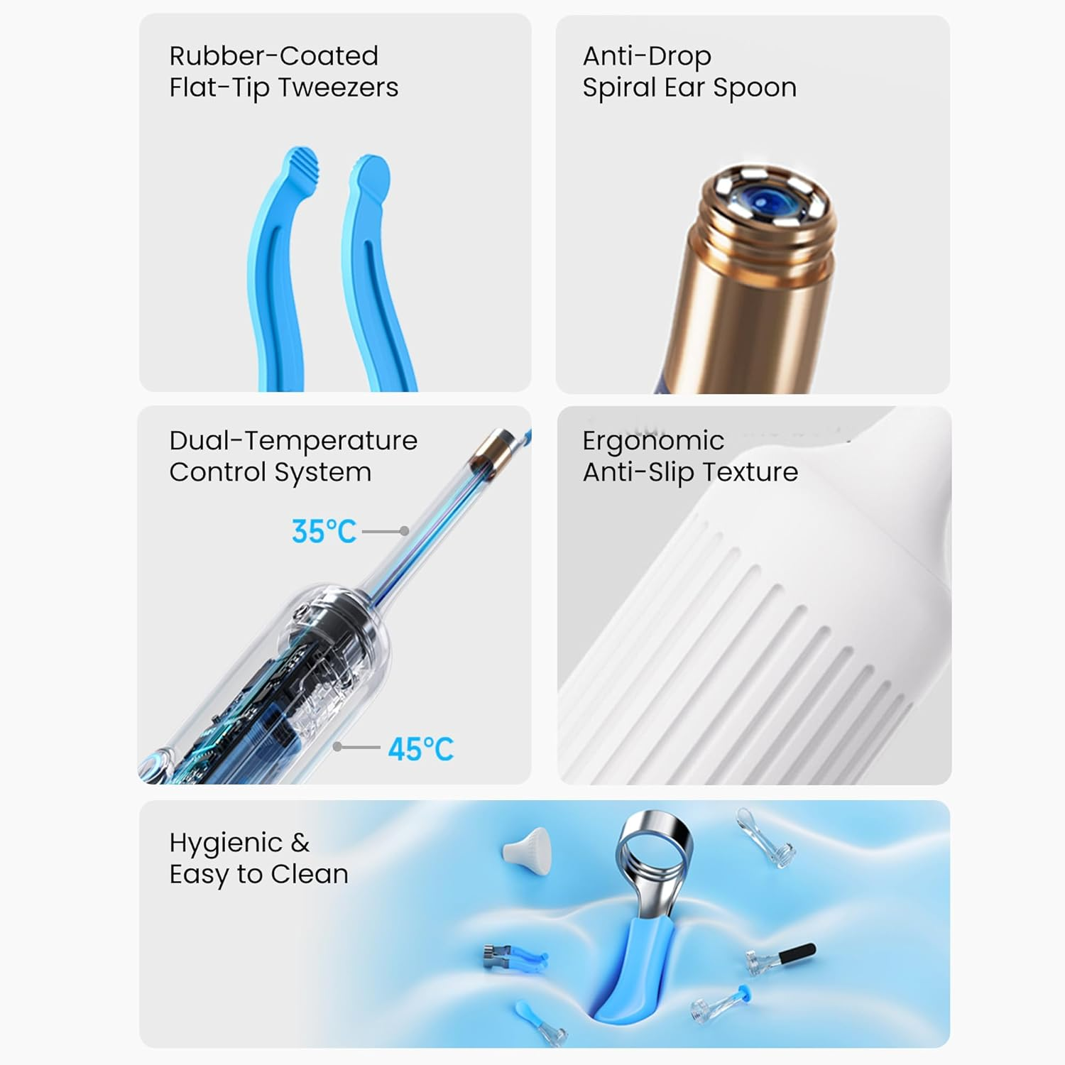 Bebird Earwax Remover, Earsight plus Otoscope,Flexible Ear Scope Otoscope Camera Light 1920P Hd,Ear Cleaner with Portable Case for Adults,Kids,Ios,Android（White）