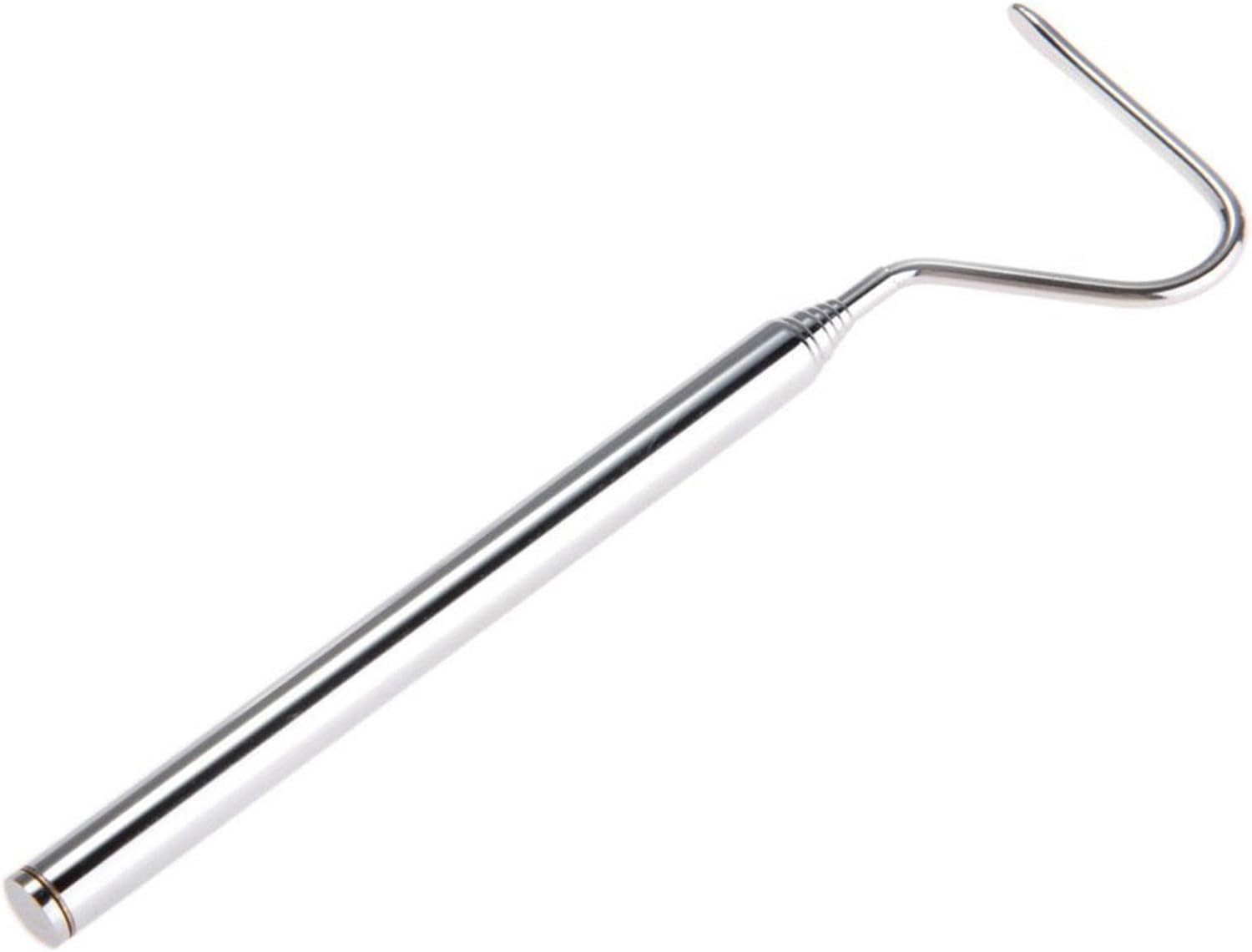 Snake Catcher Grabber - Snake Hook Pick Up, Snake Grabber Stick Hand Tools | Stainless Steel Reptile Grabber for Snakes Reptiles Catching, Telescopic 6.3-26.77 Inches Long Handheld Snake Grabber