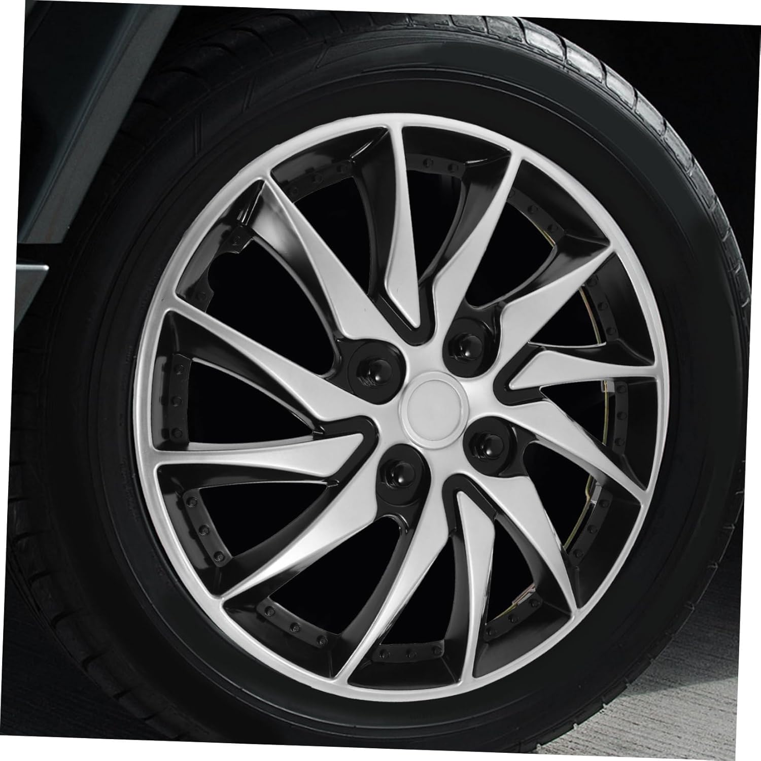 TIDTALEO 14 Inch Car Wheel Hubcap Cover PP Material Easy to Clean Protect Steel Wheel for 14" Rims Auto Upgrade Appearance Accessory image number 6