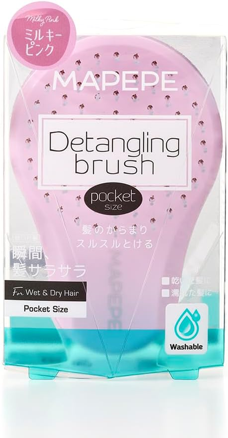 Mapepe Detangling Brush [Pocket Size] Milky Pink MAPEPE