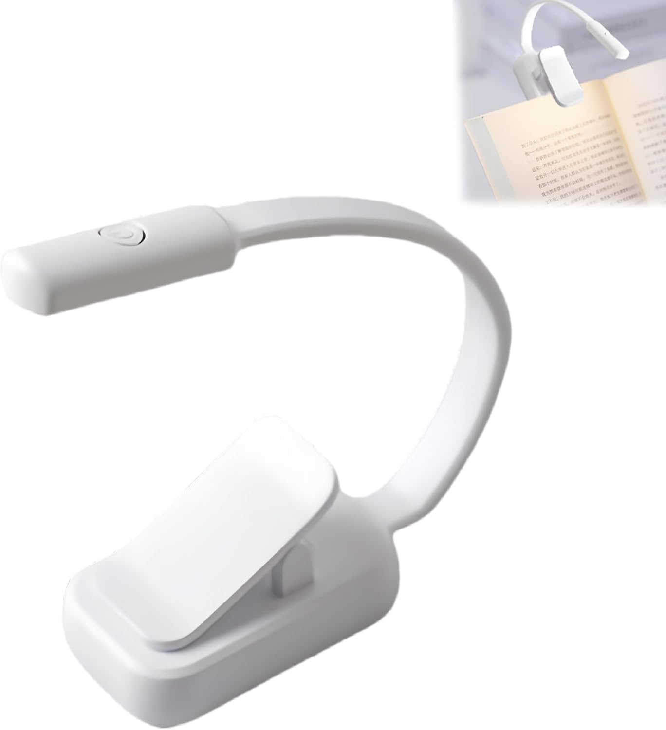 Zvorgath Clip-On Book Light - Battery Powered, Warm Eye Care Leds, Flexible, Durable, Dimmable, Perfect for Bookworms, Reading in Bed (Requires 2 AAA Batteries)