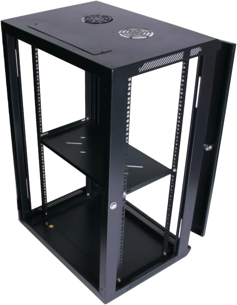 HCC 18RU 19 Inch 450Mm Deep Wall Mount Cabinet Server Rack Data Network Comms 18U 19&rdquo;, Black (RW-18R-450) image number 1