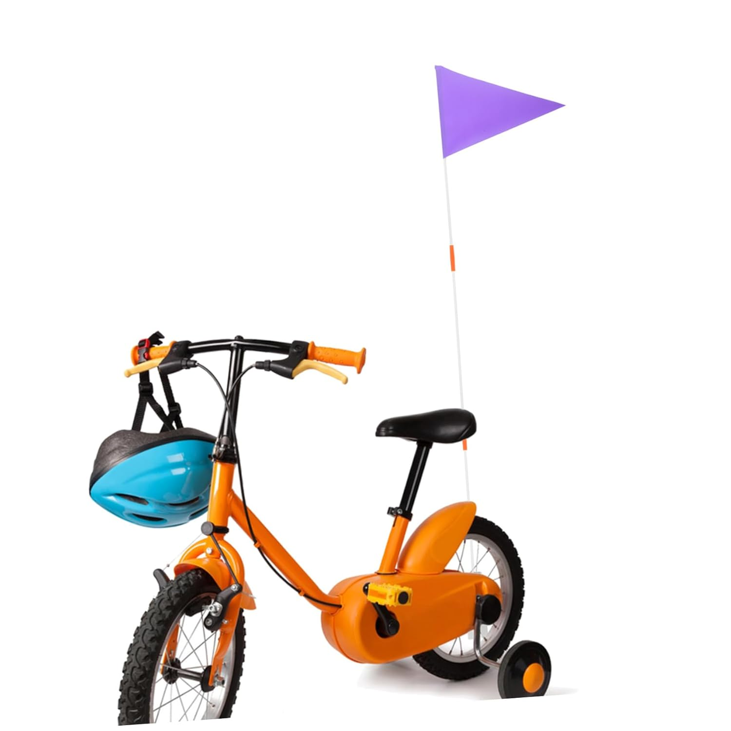 TINEASUR Bicycle Flagpole Set - Small Safety Flag for Cycling, Advertising, and Bike Trailers - Warning Flag with Pole image number 3