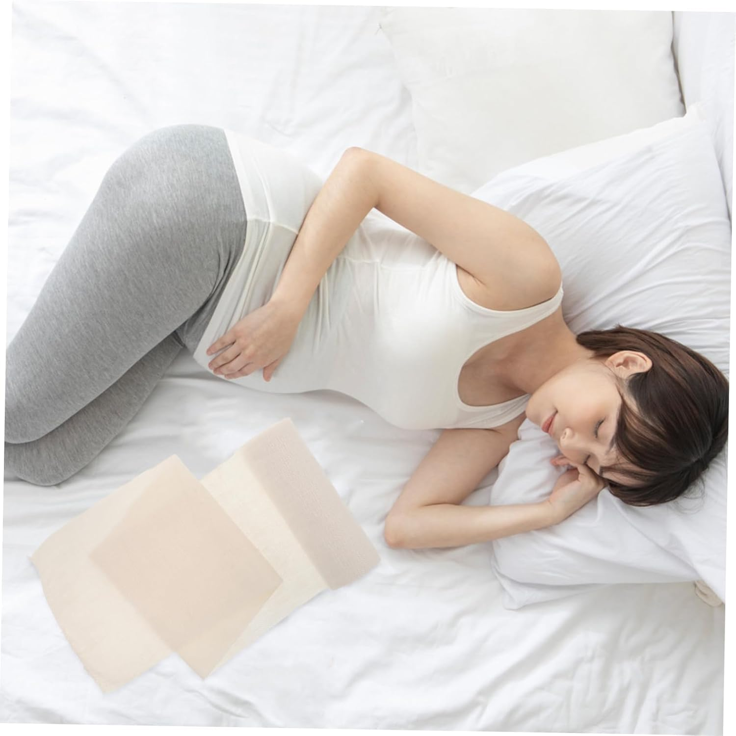 Abaodam Postpartum Breast Cotton Abdominal Compression Wrap Postpartum Belly Support Recovery Maternity Support Belt image number 2