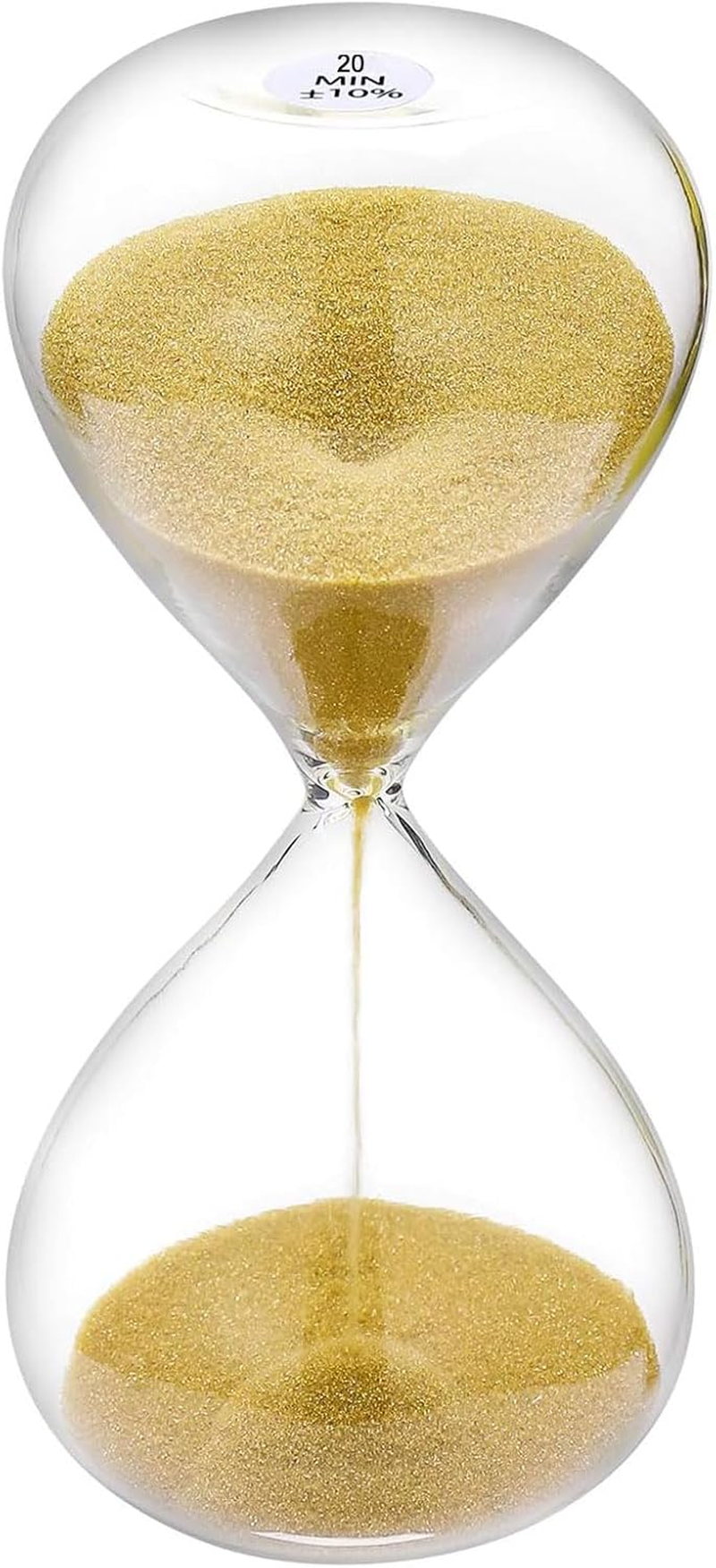 Suliao Hourglass Sand Timer, Gold Sand Timer, 20 Minutes Large Hourglass Sand Time for Children, Classroom, Home, Desk, Office Decoration