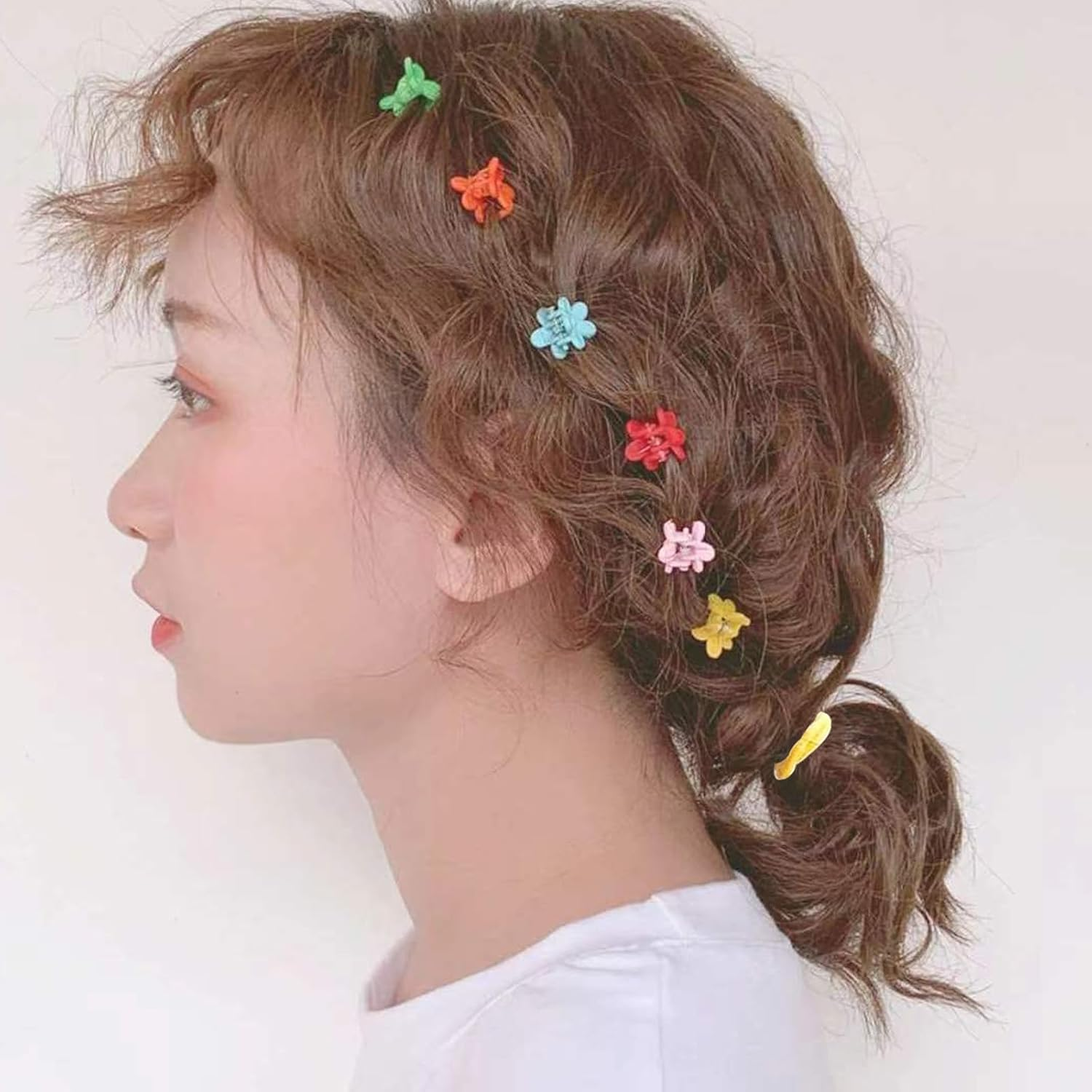 DHWEKU 1 Box Baby Hair Bobbles with Flowers and Star Clips, Elastic Hair Bobbles for Girls, Colourful Elastic Hair Bobbles for Kids, Babies, Little Girls image number 6