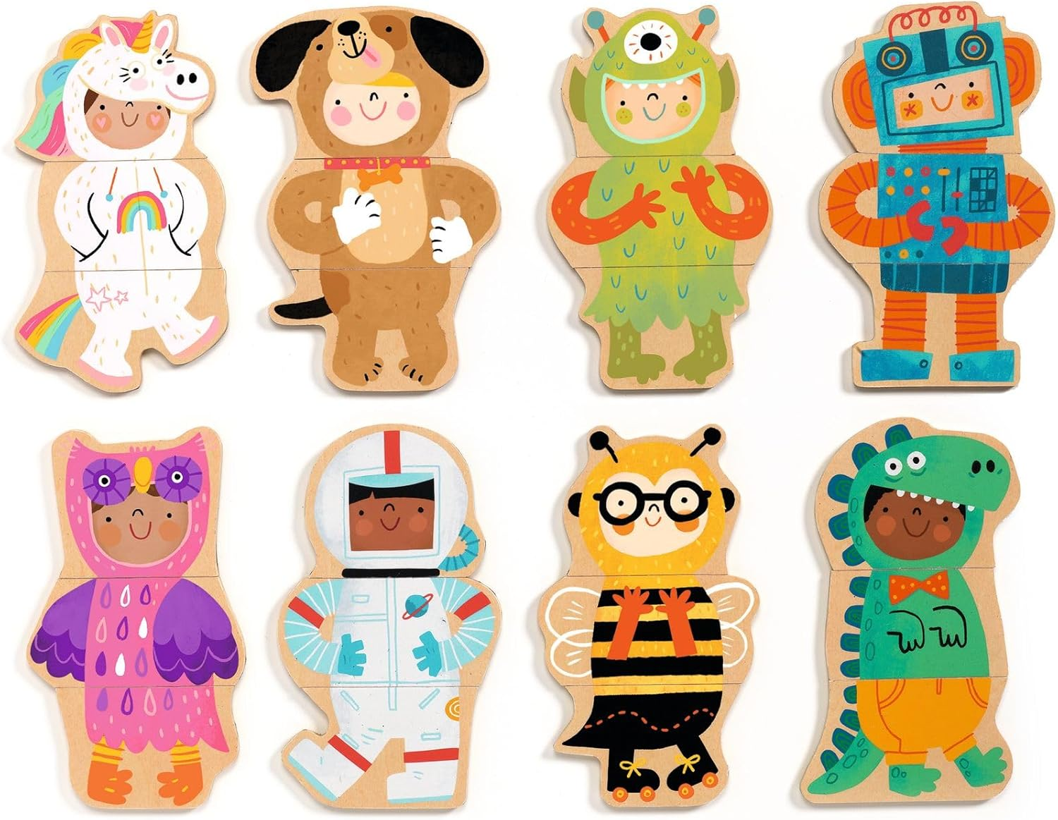 Djeco DJ03128 Wooden Magnetic Fancy-Up Set