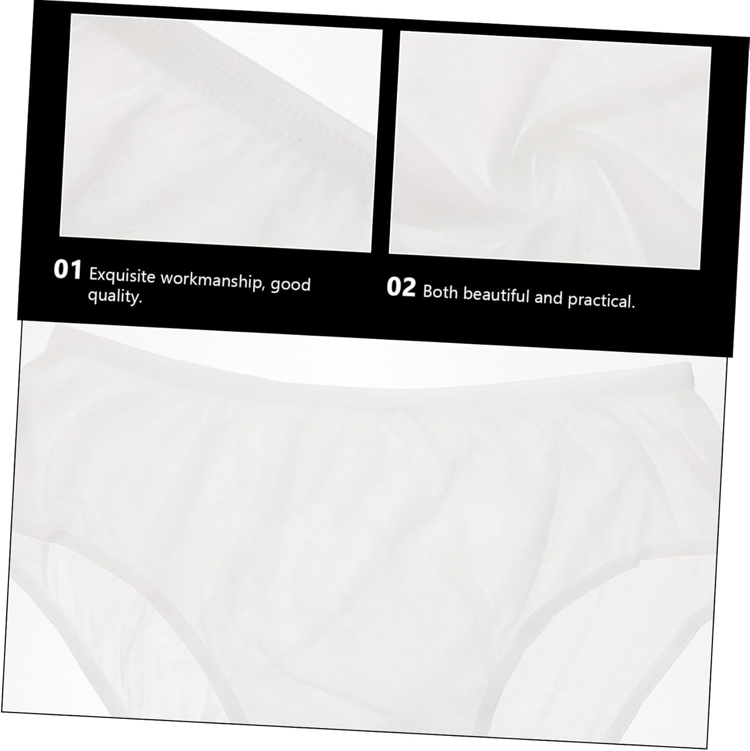 4Pcs Disposable Maternity Underwear Cotton Breathable Comfortable Disposable Panties for Women Postpartum Use White XXL Size image number 6