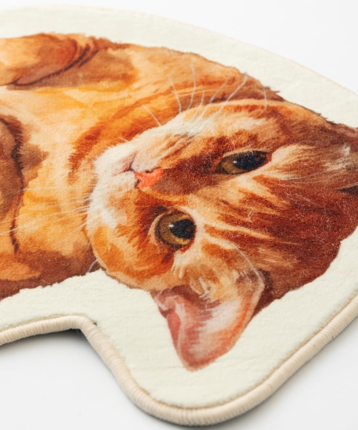 Jubilee Fluffy Plush Mat Sleeping Cat Design Non-Slip 100% Polyester Machine Washable image number 3