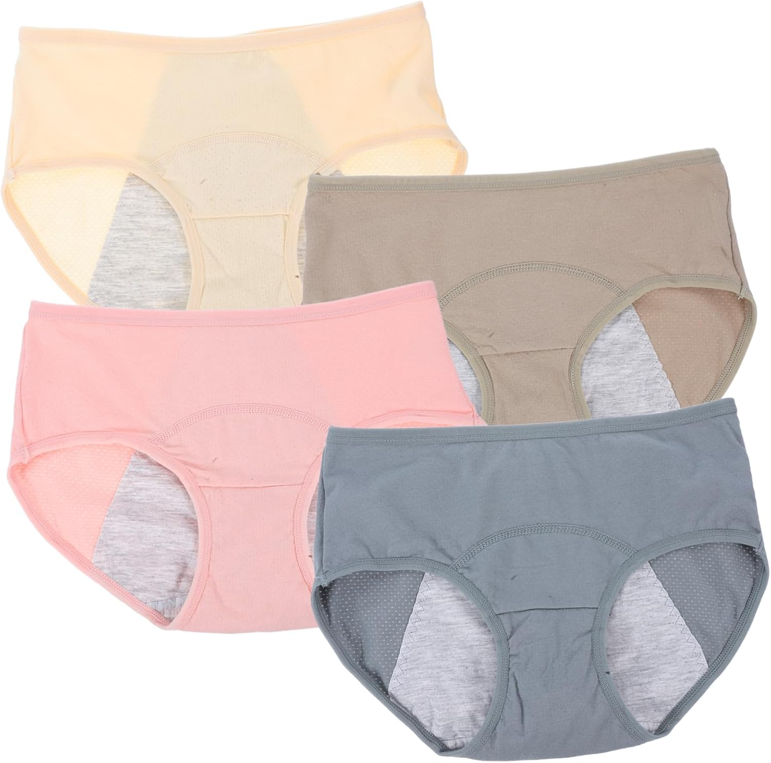 Homoyoyo Cotton Women Middle Waisted Panties Menstrual Sanitary Pants for Women Protective Briefs
