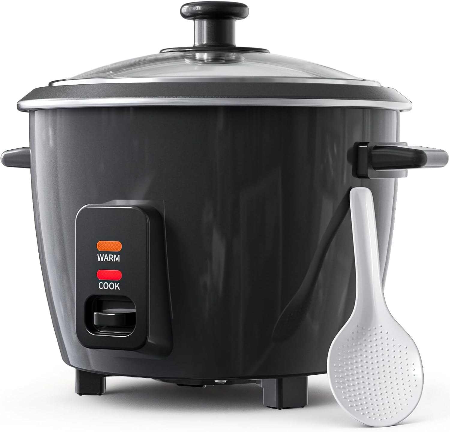 Rice Cooker - 1L Electric Small Soup Warmer with Non-Stick Inner Pot, Multicooker for Cooking Soups, Cake, Slow Cook, Stews, Cereals, Keep Warm Feature & One-Touch Control, Dishwasher Safe image number 1