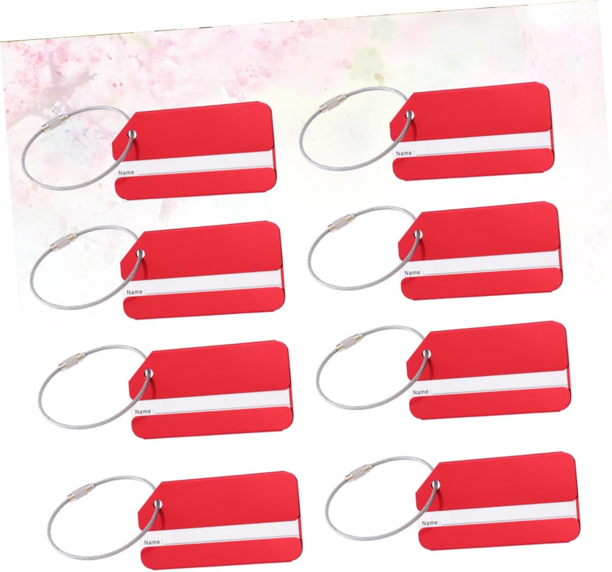 KOMBIUDA 15Pcs Luggage Tags for Suitcases Multicolour Aluminum Name Tags String and Address Card for Travel Handbag image number 2