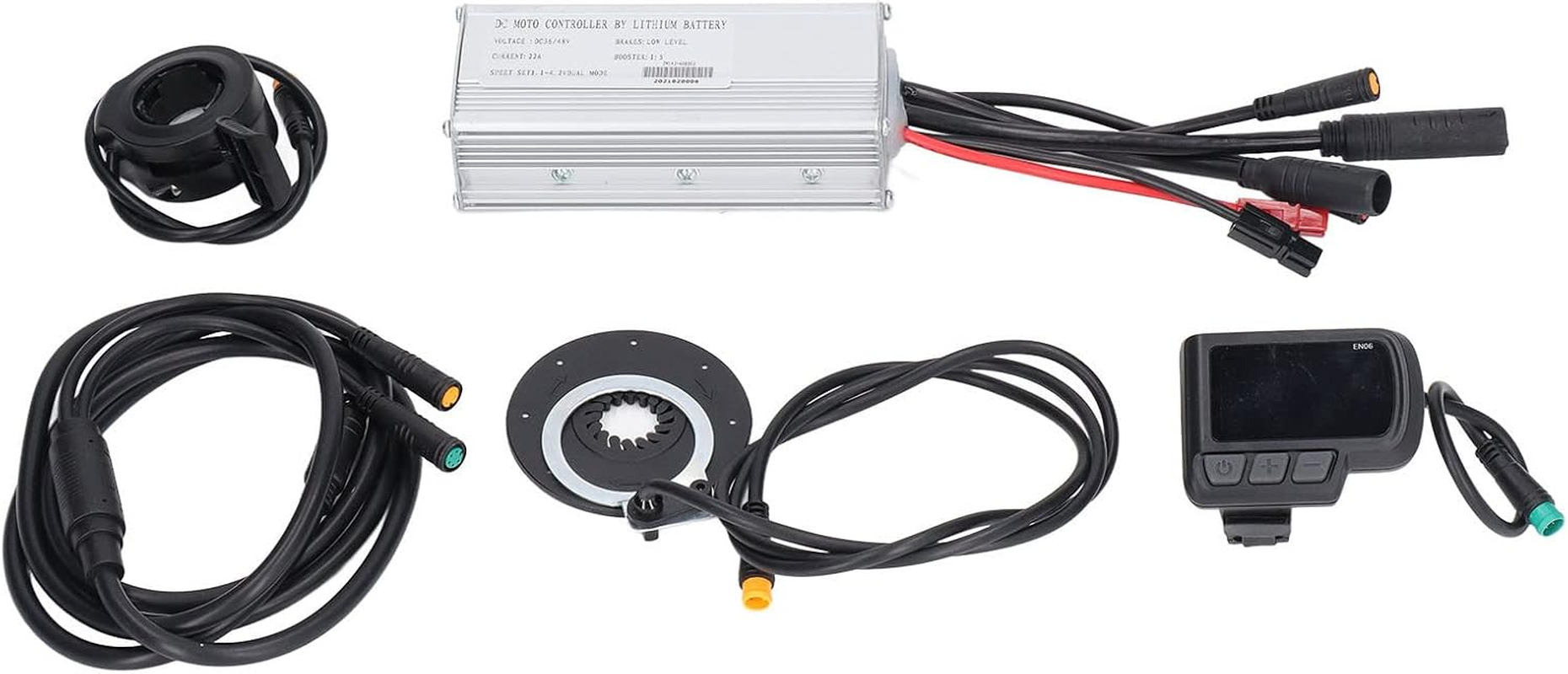 Brushless Motor, DC 36V 48V 500W Motor Brushless Controller Set Aluminium Alloy E Bike Brushless Controller with EN06 Meter, Electric Bicycle Controller for DIY Electric Bikes image number 4