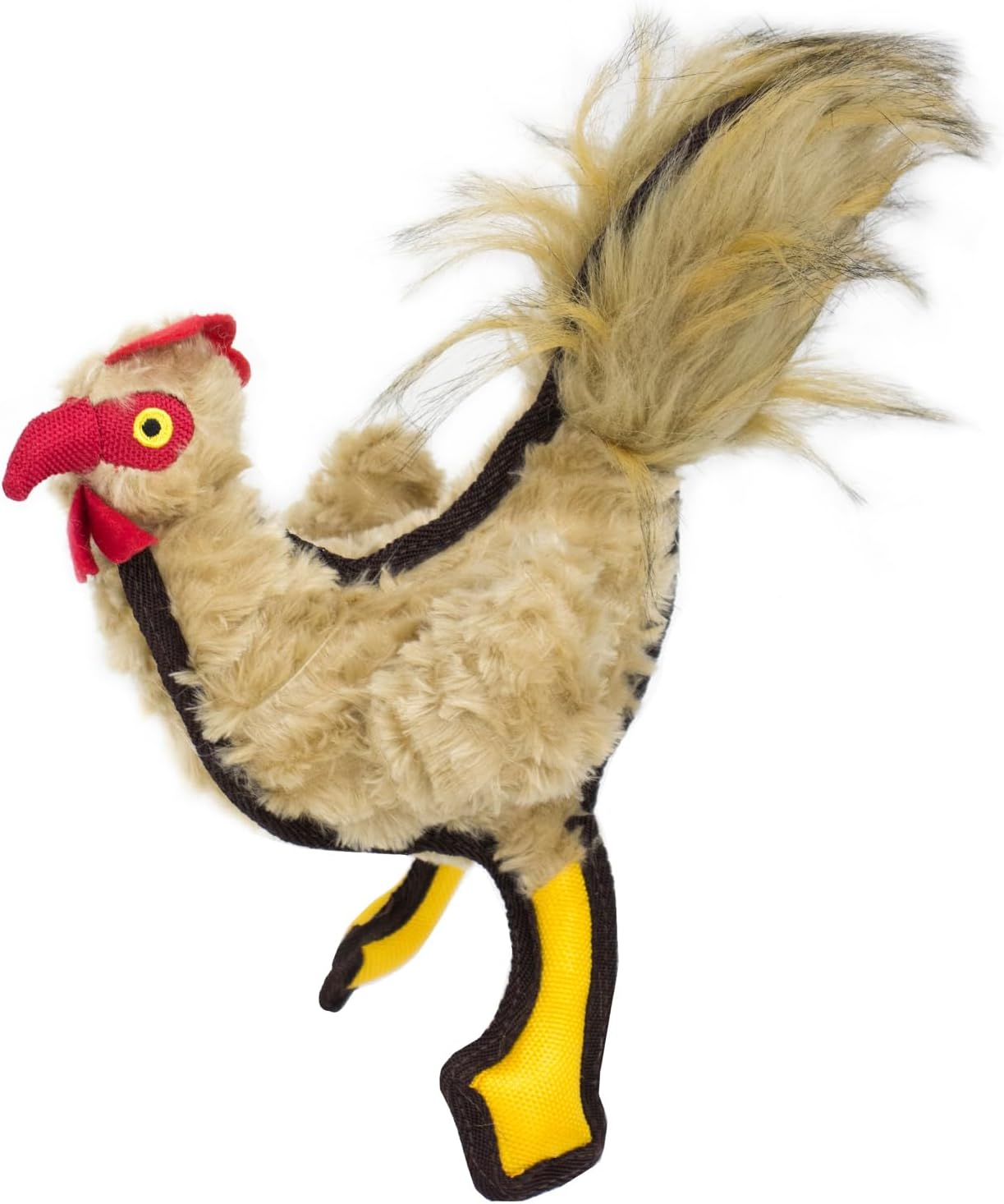 Ruff Play Extra Tuff Plush Chicken Dog Toy, Brown & Yellow - Dog Teething Toy, Chew Toys, Extremely Durable, for Aggressive Chewers, Extra Tough Dog Toys, Aids Dogs Dental Health