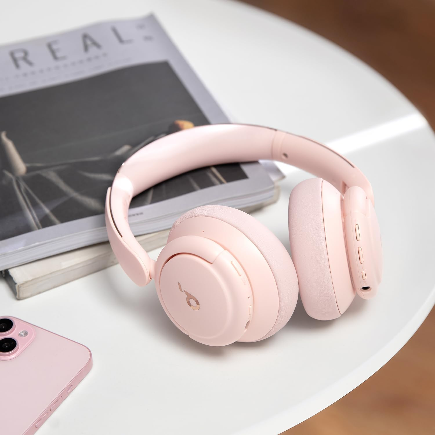 Soundcore by Anker Q30 Bluetooth Headphones, Hybrid Active Noise Isolation, Individual Modes, Hi-Res Sound, EQ in App, 40H Battery, Comfortable Hold, Connection of 2 Devices (Pink) image number 3