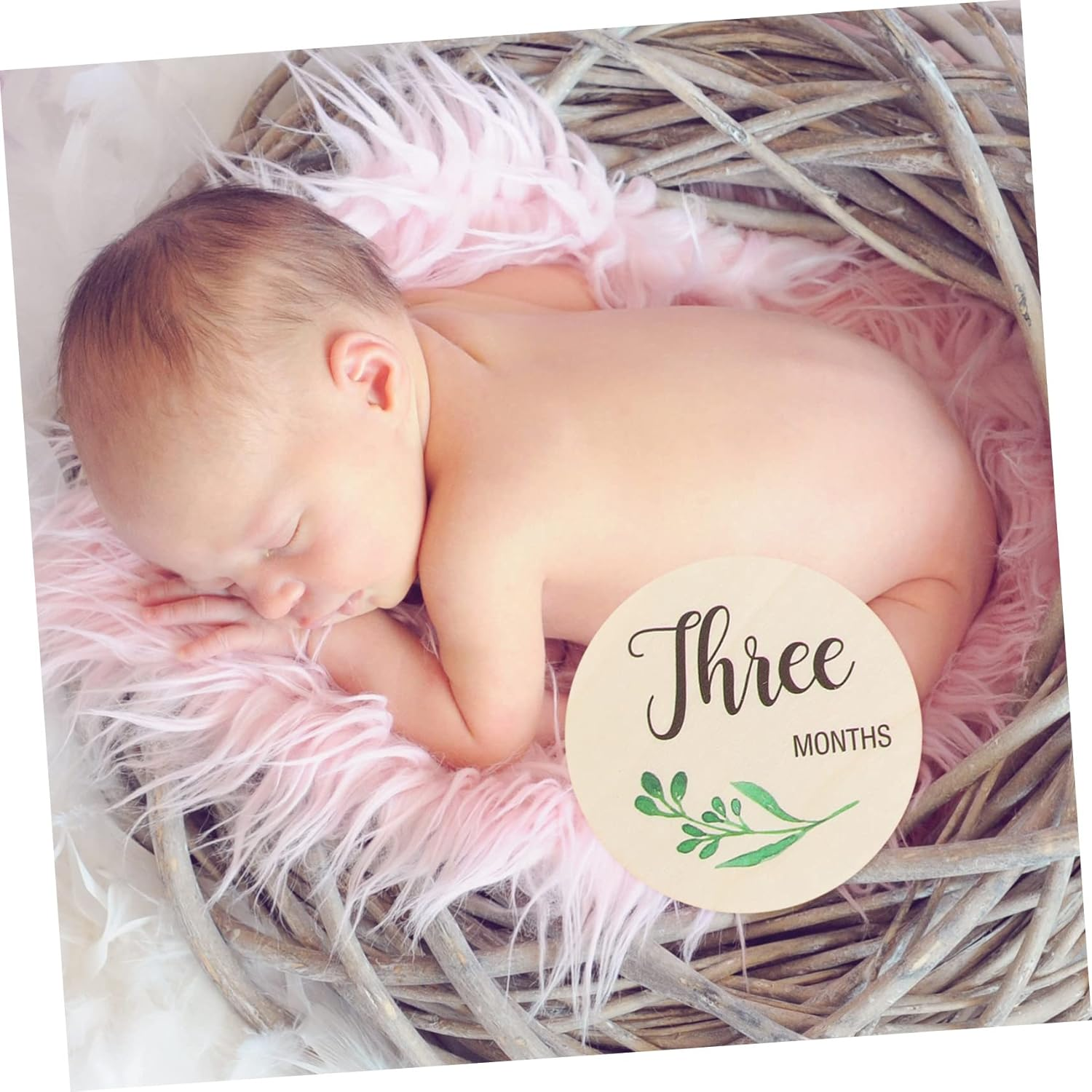 10Pcs Wooden Newborn Growth Milestone Cards Monthly Milestone Sign Photo Props image number 2