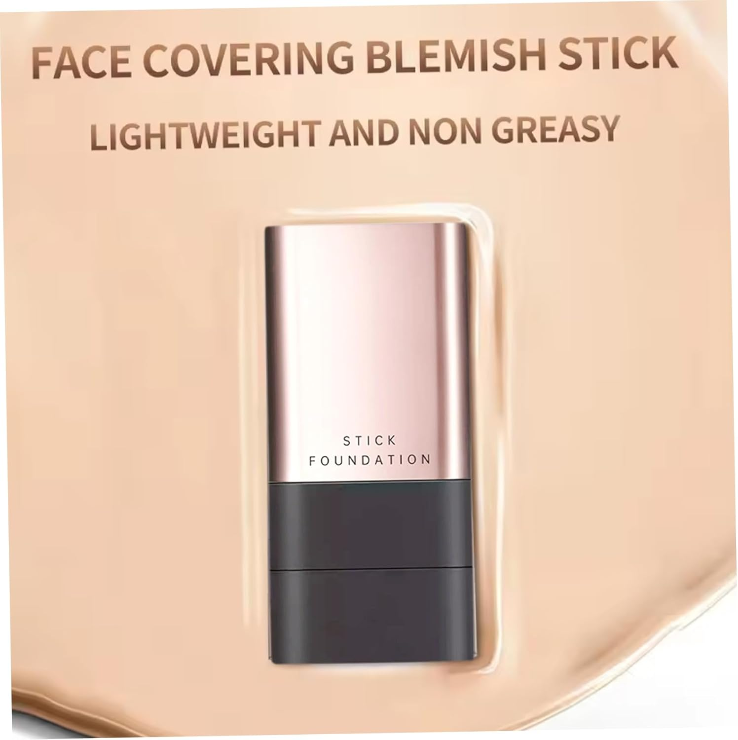 Foundations Stick with Brush, Waterproof Long-Lasting Hydrating Concealer Stick Foundations Makeup Accessories for Daily Use, Natural Color image number 6